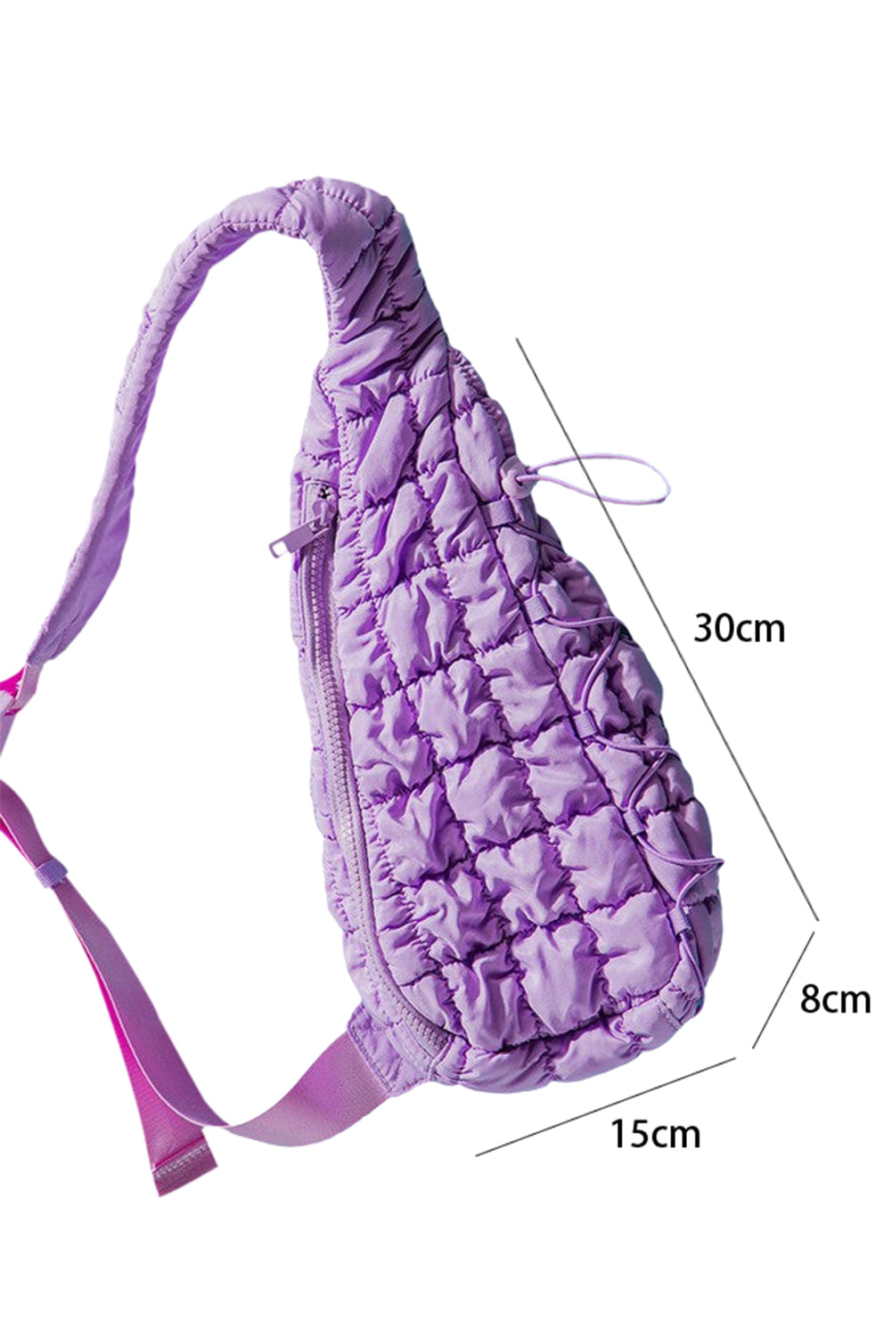 Grapefruit Orange Marshmallow Quilted Drawstring Decor Sling Bag