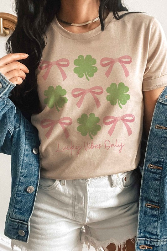 CLOVERS AND BOWS Graphic T-Shirt